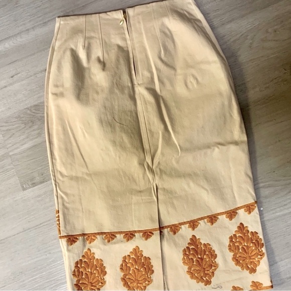 Anthropologie Embroidered Pencil Skirt. - Picture 6 of 9